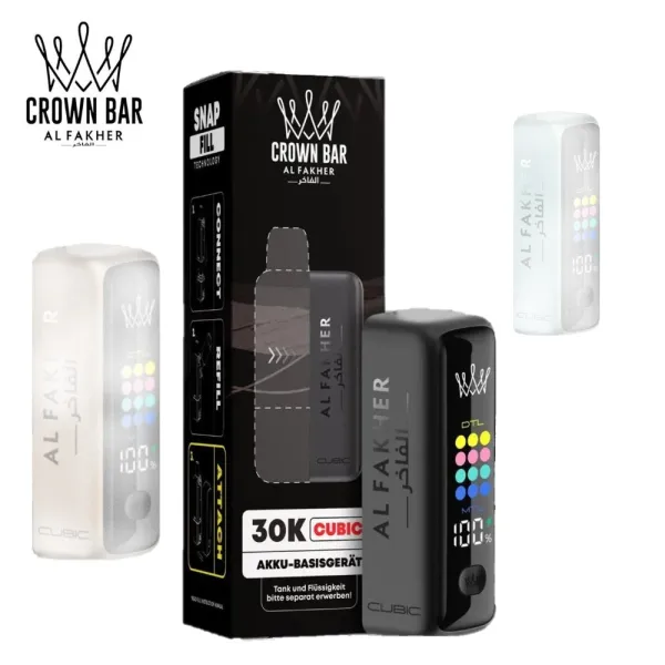 Al Fakher 30k Cubic Akku 800mAh – kompakter E-Shisha Akku in modernem Design, ideal für unterwegs und lange Laufzeiten
